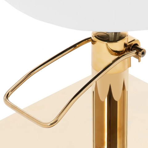 Fotel fryzjerski barberski kosmetyczny z podnóżkiem Physa PENRYN - biało złoty Fotel fryzjerski barberski kosmetyczny z podnóżkiem Physa PENRYN - biało złoty