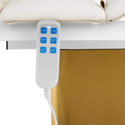 Fotel kosmetyczny do masażu tatuażu SPA 150 kg VITERBO - biało złoty Fotel kosmetyczny do masażu tatuażu SPA 150 kg VITERBO - biało złoty