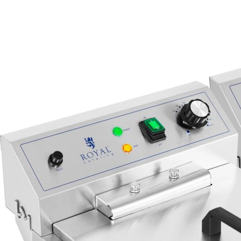 Frytownica elektryczna podwójna wolnostojąca z szafką 400 V 10000 W 26 l Frytownica elektryczna podwójna wolnostojąca z szafką 400 V 10000 W 26 l