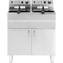 Frytownica elektryczna podwójna wolnostojąca z szafką 400 V 10000 W 26 l Frytownica elektryczna podwójna wolnostojąca z szafką 400 V 10000 W 26 l