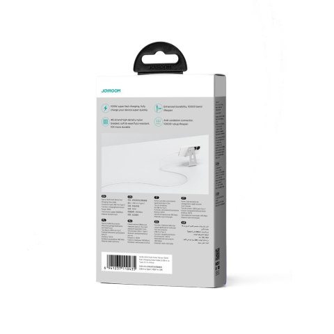 Kabel przewód USB-A - USB-C 100W szybki transfer Multi-Color Series 1m biały Kabel przewód USB-A - USB-C 100W szybki transfer Multi-Color Series 1m biały