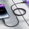 Kabel przewód USB-C - USB-C 100W z wyświetlaczem 1.2m czarny Kabel przewód USB-C - USB-C 100W z wyświetlaczem 1.2m czarny