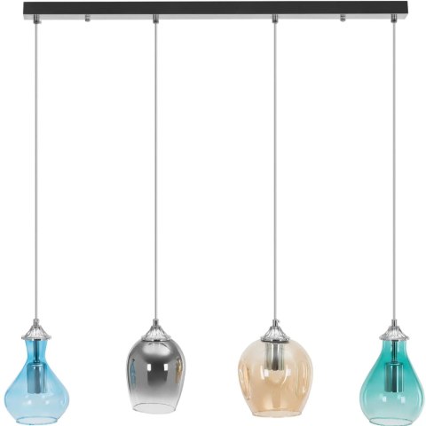 Lampa sufitowa nowoczesna 4 punktowa E27 - szklane klosze Lampa sufitowa nowoczesna 4 punktowa E27 - szklane klosze