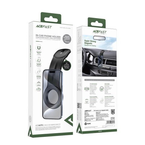 Magnetyczny uchwyt samochodowy na talefon na kokpit deskę czarny Magnetyczny uchwyt samochodowy na talefon na kokpit deskę czarny