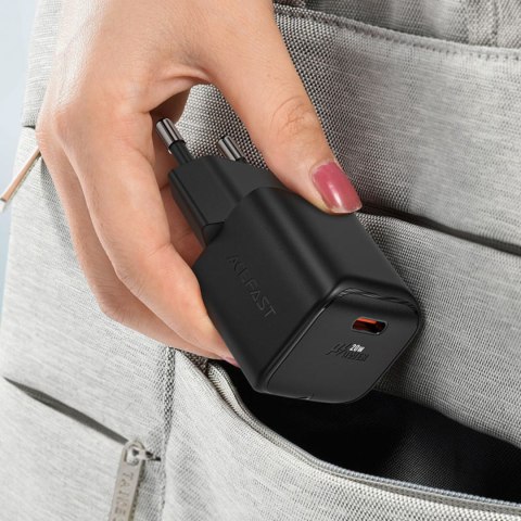 Mini Ładowarka sieciowa GaN PD 20W USB-C czarna Mini Ładowarka sieciowa GaN PD 20W USB-C czarna