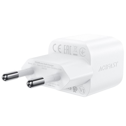 Mini Ładowarka sieciowa PD 30W GaN + kabel USB-C biała Mini Ładowarka sieciowa PD 30W GaN + kabel USB-C biała