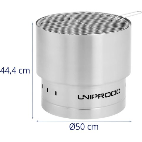 Palenisko ogrodowe z rusztem grillowym stalowe 50 x 50 x 45 cm Palenisko ogrodowe z rusztem grillowym stalowe 50 x 50 x 45 cm