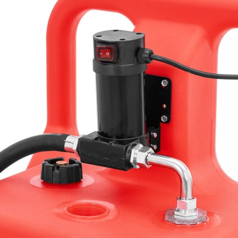 Przenośny zbiornik paliwa z elektryczną pompą nalewakiem na kółkach 37 l/min 120 l Przenośny zbiornik paliwa z elektryczną pompą nalewakiem na kółkach 37 l/min 120 l