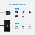 Rozdzielacz ekranów monitorów adapter Video VGA - 2x VGA czarny Rozdzielacz ekranów monitorów adapter Video VGA - 2x VGA czarny