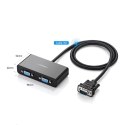 Rozdzielacz ekranów monitorów adapter Video VGA - 2x VGA czarny Rozdzielacz ekranów monitorów adapter Video VGA - 2x VGA czarny