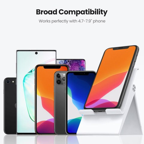 Składana podstawka na telefon tablet z regulacją wysokości biała Składana podstawka na telefon tablet z regulacją wysokości biała