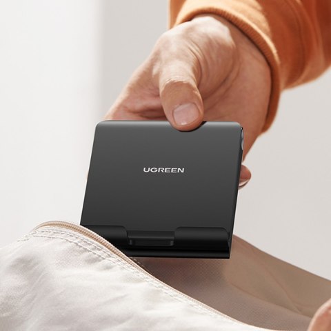 Składana podstawka na telefon tablet z regulacją wysokości czarna Składana podstawka na telefon tablet z regulacją wysokości czarna