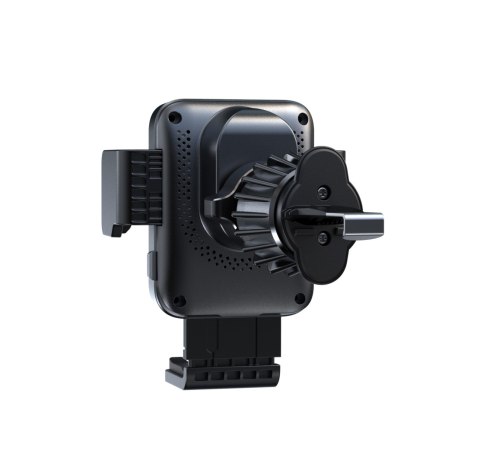 Uchwyt samochodowy do kratki nawiewu na telefon z ładowaniem bezprzewodowym czarny Uchwyt samochodowy do kratki nawiewu na telefon z ładowaniem bezprzewodowym czarny