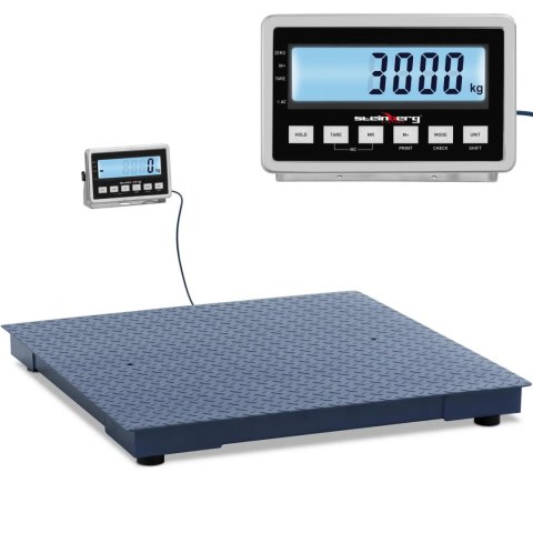 Waga platformowa magazynowa LCD 100 x 100 cm 3000 kg / 1 kg Waga platformowa magazynowa LCD 100 x 100 cm 3000 kg / 1 kg