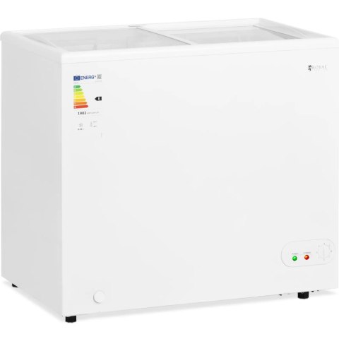 Zamrażarka skrzyniowa przeszklona z zamkiem do mrożonek lodów 200 l 217 W Zamrażarka skrzyniowa przeszklona z zamkiem do mrożonek lodów 200 l 217 W