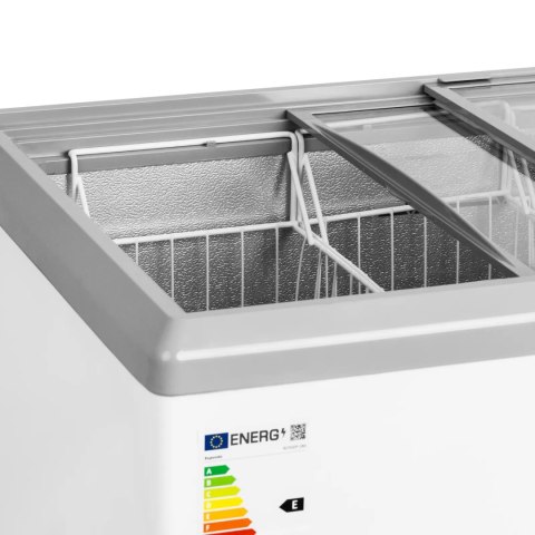 Zamrażarka skrzyniowa przeszklona z zamkiem do mrożonek lodów 280 l 257 W Zamrażarka skrzyniowa przeszklona z zamkiem do mrożonek lodów 280 l 257 W