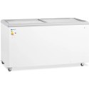 Zamrażarka skrzyniowa przeszklona z zamkiem do mrożonek lodów 450 l 340 W Zamrażarka skrzyniowa przeszklona z zamkiem do mrożonek lodów 450 l 340 W