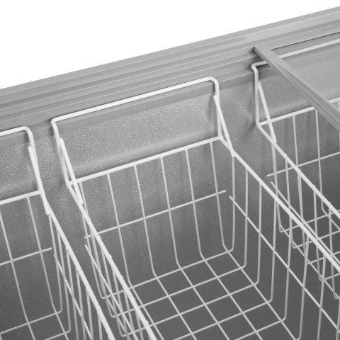 Zamrażarka skrzyniowa przeszklona z zamkiem do mrożonek lodów 450 l 340 W Zamrażarka skrzyniowa przeszklona z zamkiem do mrożonek lodów 450 l 340 W