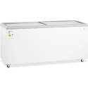 Zamrażarka skrzyniowa przeszklona z zamkiem do mrożonek lodów 550 l 383 W Zamrażarka skrzyniowa przeszklona z zamkiem do mrożonek lodów 550 l 383 W