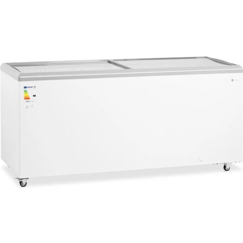 Zamrażarka skrzyniowa przeszklona z zamkiem do mrożonek lodów 550 l 383 W Zamrażarka skrzyniowa przeszklona z zamkiem do mrożonek lodów 550 l 383 W