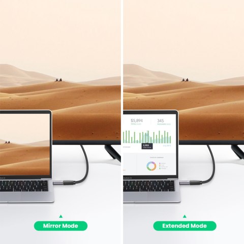 Adapter przejściówka obrazu Video USB-C na HDMI 4K szary Adapter przejściówka obrazu Video USB-C na HDMI 4K szary