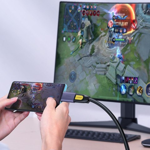 Adapter przejściówka obrazu Video USB-C na HDMI 4K szary Adapter przejściówka obrazu Video USB-C na HDMI 4K szary