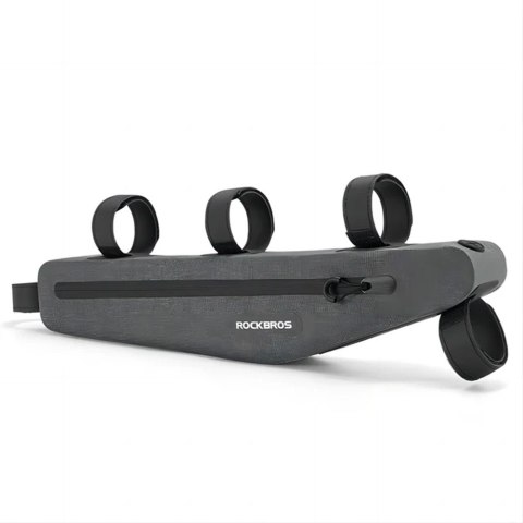 Długa sztywna torba rowerowa wodoodporna mocowany do ramy 1.5L szara Długa sztywna torba rowerowa wodoodporna mocowany do ramy 1.5L szara