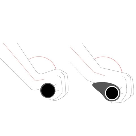 Gripy chwyty rowerowe ergonomiczne śr. 22mm szare Gripy chwyty rowerowe ergonomiczne śr. 22mm szare