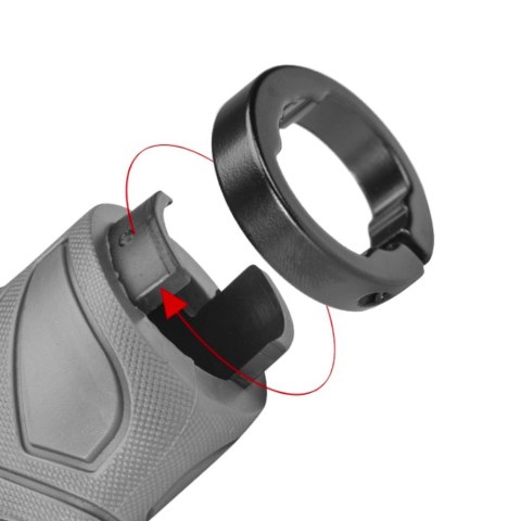 Gripy chwyty rowerowe ergonomiczne śr. 22mm szare Gripy chwyty rowerowe ergonomiczne śr. 22mm szare