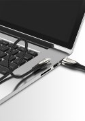 Kabel przewód USB-A - microUSB 3A wskaźnik ładowania 1.2m czarny Kabel przewód USB-A - microUSB 3A wskaźnik ładowania 1.2m czarny