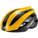 Kask rowerowy uniwersalny regulowany rozmiar L czarno-żółty Kask rowerowy uniwersalny regulowany rozmiar L czarno-żółty