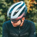 Kask rowerowy uniwersalny regulowany rozmiar M niebiesko-różowy Kask rowerowy uniwersalny regulowany rozmiar M niebiesko-różowy