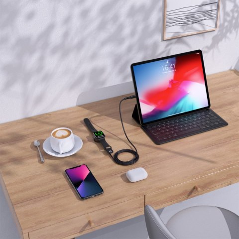 Ładowarka indukcyjna 5W do Apple Watch + kabel USB-C czarna Ładowarka indukcyjna 5W do Apple Watch + kabel USB-C czarna