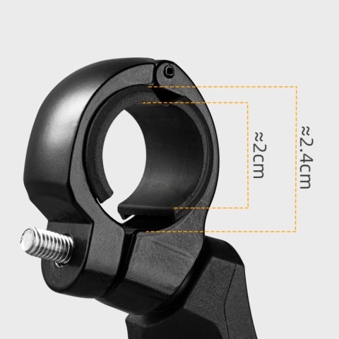 Lusterko rowerowe okrągłe wsteczne prawe - czarne Lusterko rowerowe okrągłe wsteczne prawe - czarne