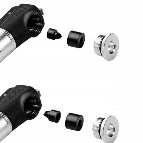 Mała pompka rowerowa 7 bar aluminium dł. 17cm - czarna Mała pompka rowerowa 7 bar aluminium dł. 17cm - czarna