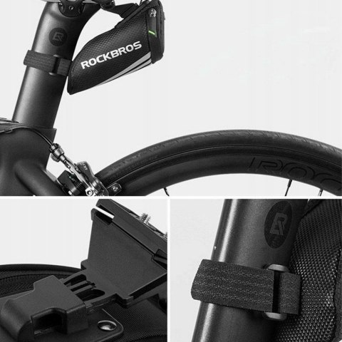 Mała torba rowerowa 0.2L na drobiazgi narzędzia pod siodełko czarna Mała torba rowerowa 0.2L na drobiazgi narzędzia pod siodełko czarna