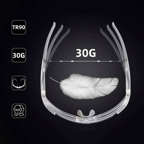 Okulary rowerowe fotochromowe z filtrami UV 400 UVA i UVB białe Okulary rowerowe fotochromowe z filtrami UV 400 UVA i UVB białe