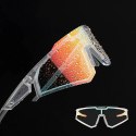 Okulary rowerowe fotochromowe z filtrami UV 400 UVA i UVB białe Okulary rowerowe fotochromowe z filtrami UV 400 UVA i UVB białe