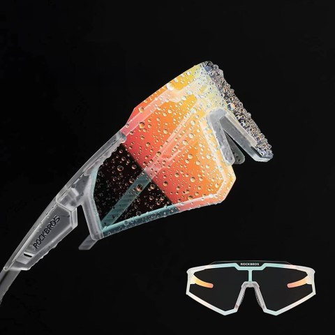 Okulary rowerowe fotochromowe z filtrami UV 400 UVA i UVB białe Okulary rowerowe fotochromowe z filtrami UV 400 UVA i UVB białe