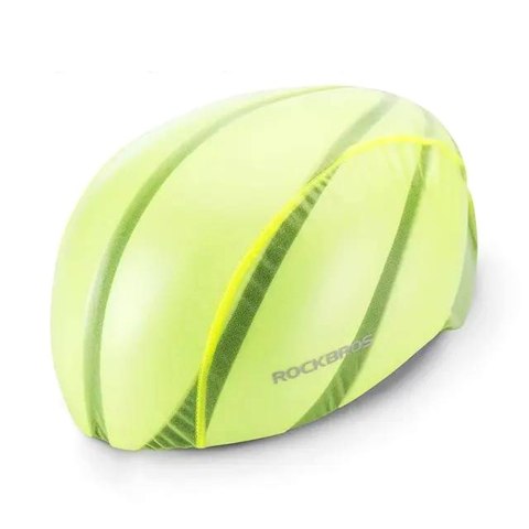 Pokrowiec przeciwdeszczowy na kask rowerowy zielony Pokrowiec przeciwdeszczowy na kask rowerowy zielony