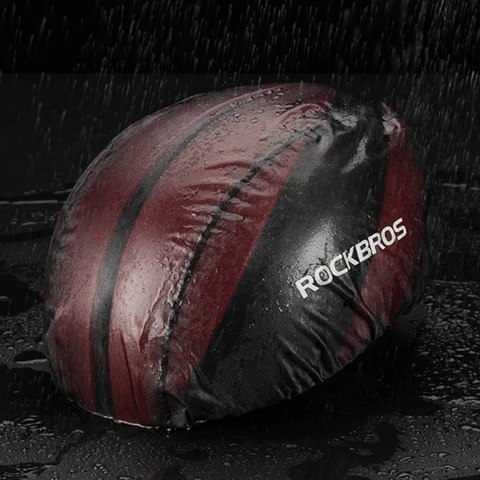 Pokrowiec przeciwdeszczowy na kask rowerowy zielony Pokrowiec przeciwdeszczowy na kask rowerowy zielony