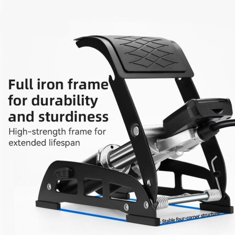 Pompka nożna rower auto motor piłka z wyświetlaczem 11 bar - czarna Pompka nożna rower auto motor piłka z wyświetlaczem 11 bar - czarna