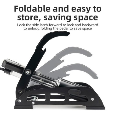 Pompka nożna rower auto motor piłka z wyświetlaczem 11 bar - czarna Pompka nożna rower auto motor piłka z wyświetlaczem 11 bar - czarna