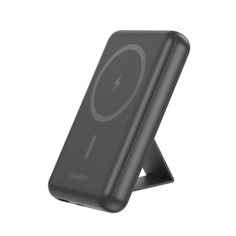 Powerbank 10000mAh bezprzewodowy MagSafe USB-A USB-C funkcja podstawki czarny Powerbank 10000mAh bezprzewodowy MagSafe USB-A USB-C funkcja podstawki czarny