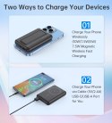 Powerbank 10000mAh bezprzewodowy MagSafe USB-A USB-C funkcja podstawki czarny Powerbank 10000mAh bezprzewodowy MagSafe USB-A USB-C funkcja podstawki czarny