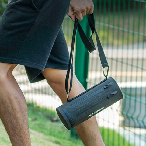 Praktyczna torba rowerowa wodoodporna mocowana na kierownicę czarna Praktyczna torba rowerowa wodoodporna mocowana na kierownicę czarna