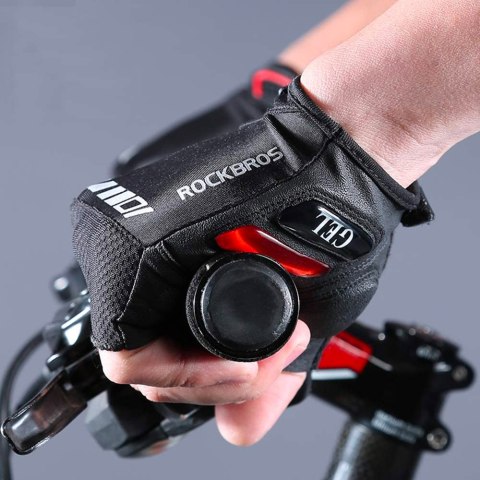 Rękawiczki rowerowe z wkładkami żelowymi rozmiar L czarne Rękawiczki rowerowe z wkładkami żelowymi rozmiar L czarne