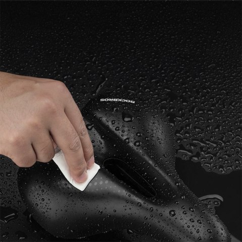 Siodełko rowerowe MTB z amortyzorami wodoodporne + lampka LED - czarne Siodełko rowerowe MTB z amortyzorami wodoodporne + lampka LED - czarne