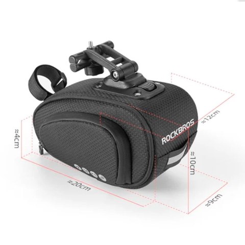 Torba rowerowa pod siodełko z szybkozłączką wodoodporna czarna Torba rowerowa pod siodełko z szybkozłączką wodoodporna czarna