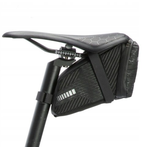 Torba rowerowa wodoodporna mocowana pod siodełko pojmność 1.5L czarna Torba rowerowa wodoodporna mocowana pod siodełko pojmność 1.5L czarna